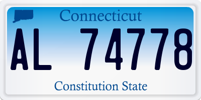 CT license plate AL74778