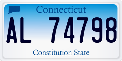 CT license plate AL74798