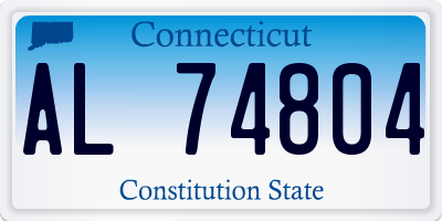 CT license plate AL74804