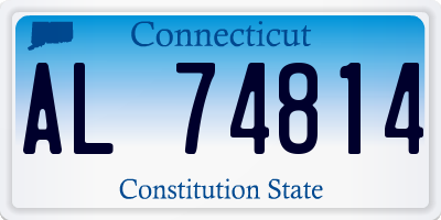 CT license plate AL74814