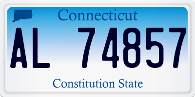 CT license plate AL74857