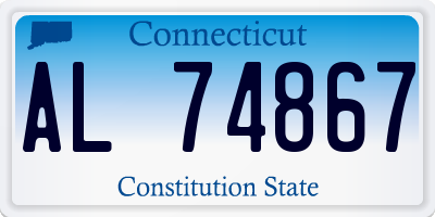 CT license plate AL74867