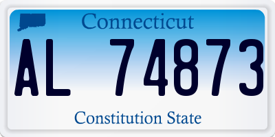 CT license plate AL74873