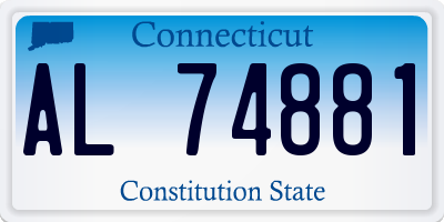 CT license plate AL74881