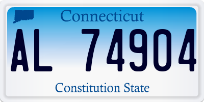 CT license plate AL74904