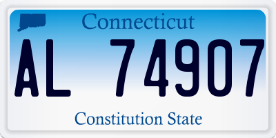 CT license plate AL74907