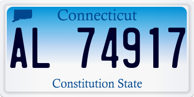 CT license plate AL74917