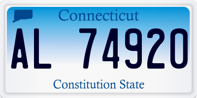 CT license plate AL74920