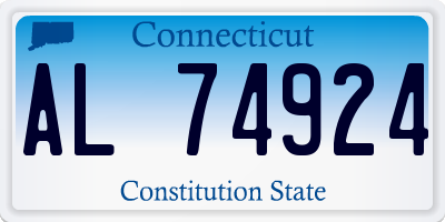 CT license plate AL74924