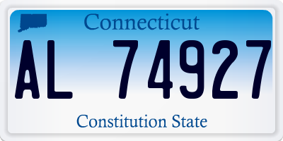 CT license plate AL74927