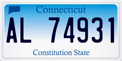 CT license plate AL74931