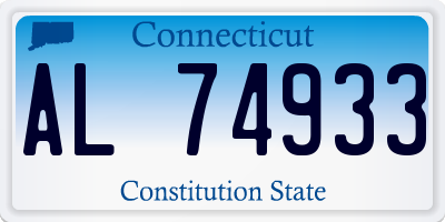 CT license plate AL74933