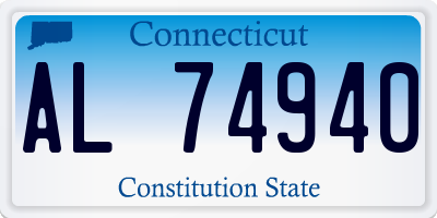 CT license plate AL74940