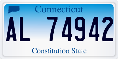 CT license plate AL74942