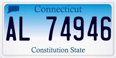 CT license plate AL74946