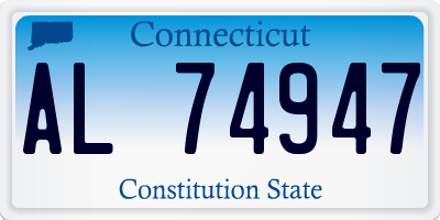 CT license plate AL74947