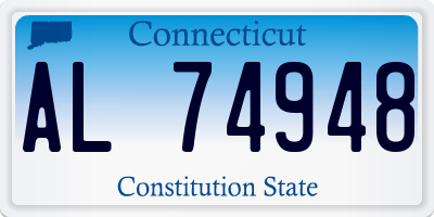 CT license plate AL74948
