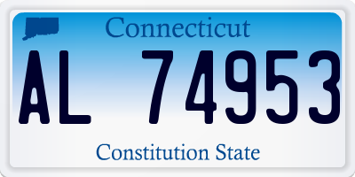 CT license plate AL74953