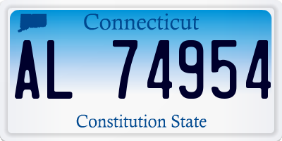 CT license plate AL74954