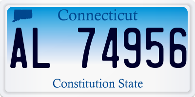CT license plate AL74956