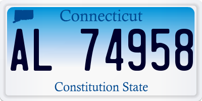CT license plate AL74958