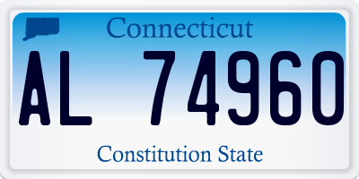 CT license plate AL74960