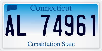 CT license plate AL74961