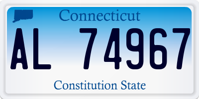 CT license plate AL74967