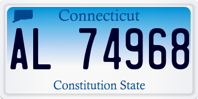CT license plate AL74968