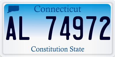 CT license plate AL74972