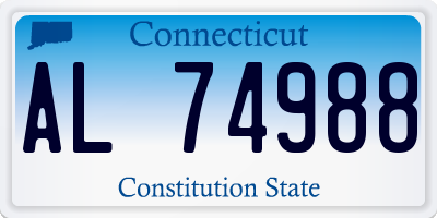CT license plate AL74988