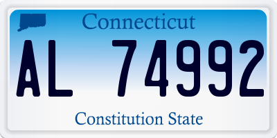 CT license plate AL74992
