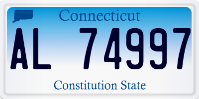 CT license plate AL74997