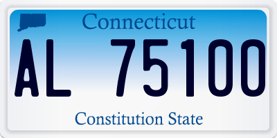 CT license plate AL75100