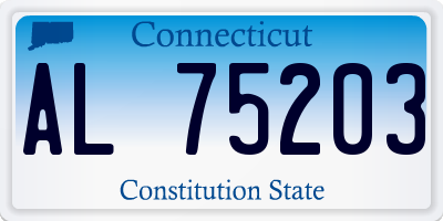 CT license plate AL75203
