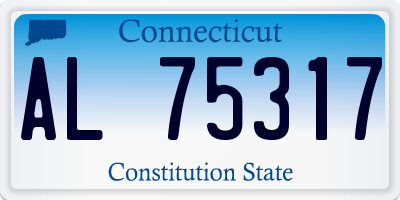 CT license plate AL75317