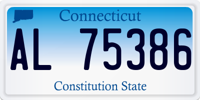 CT license plate AL75386
