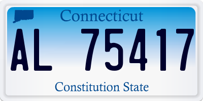 CT license plate AL75417