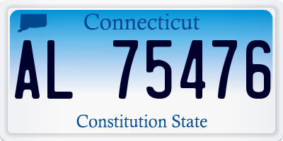 CT license plate AL75476