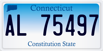 CT license plate AL75497