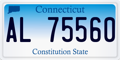 CT license plate AL75560