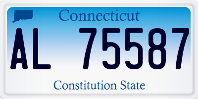 CT license plate AL75587