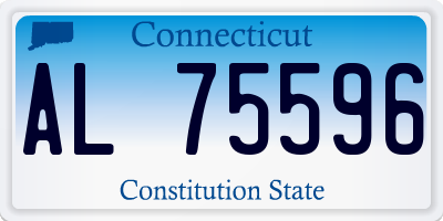 CT license plate AL75596