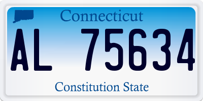 CT license plate AL75634