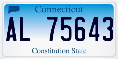 CT license plate AL75643