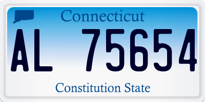 CT license plate AL75654
