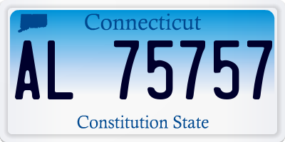CT license plate AL75757