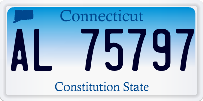 CT license plate AL75797