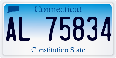 CT license plate AL75834