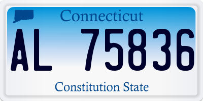 CT license plate AL75836